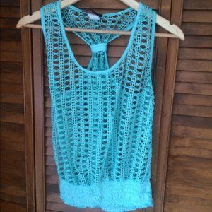 Annabelle Juniors Teal Tank Top